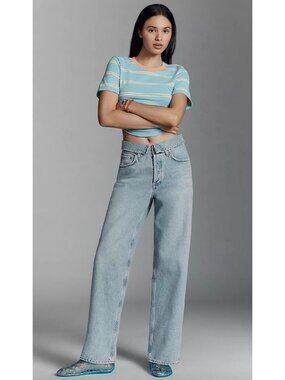 Agolde Echo Taper Flip Waistband Jeans Size 29 Denim in Syllable